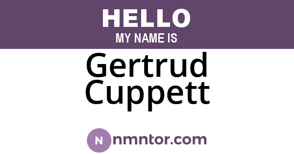 Gertrud Cuppett