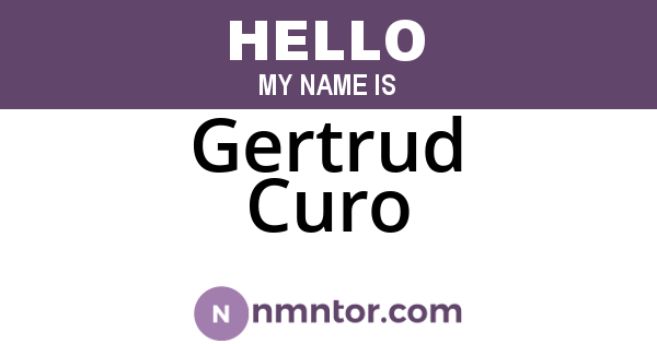 Gertrud Curo