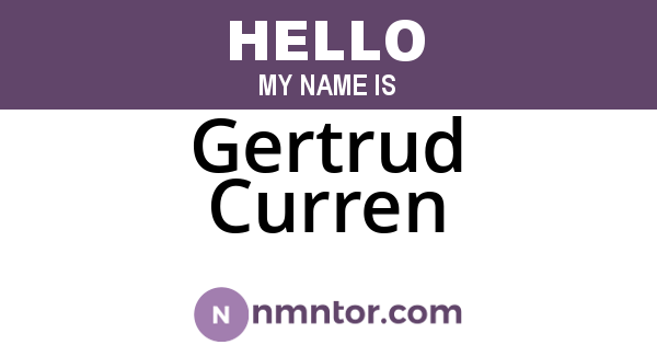Gertrud Curren