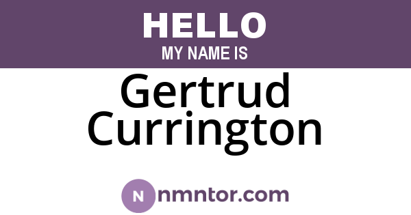 Gertrud Currington