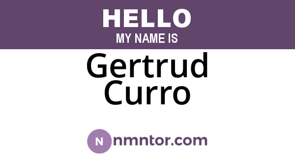 Gertrud Curro