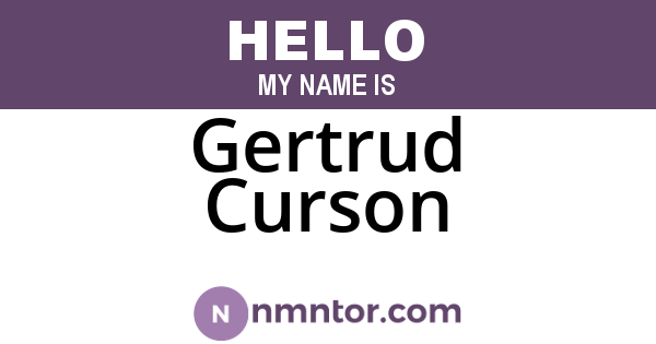 Gertrud Curson