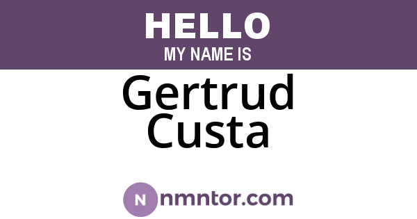 Gertrud Custa