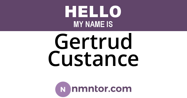Gertrud Custance