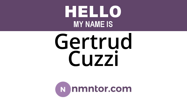 Gertrud Cuzzi