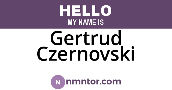 Gertrud Czernovski