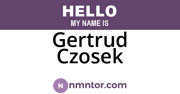 Gertrud Czosek