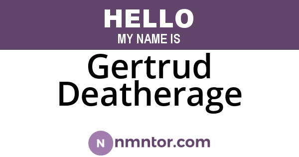 Gertrud Deatherage