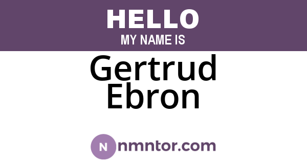 Gertrud Ebron