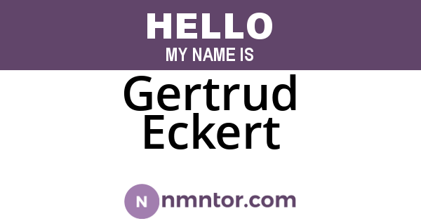 Gertrud Eckert