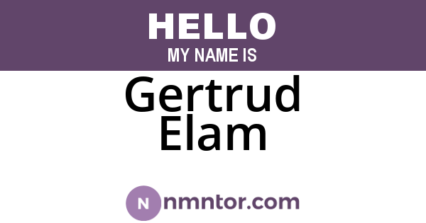 Gertrud Elam