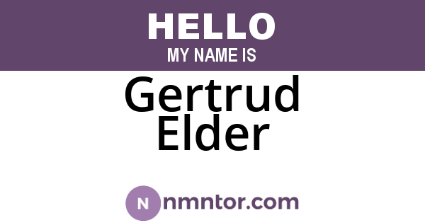 Gertrud Elder