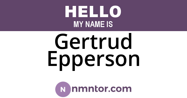 Gertrud Epperson