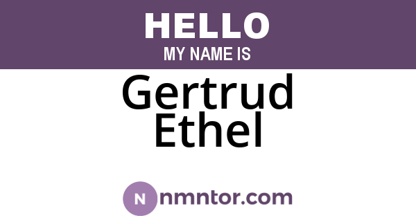 Gertrud Ethel