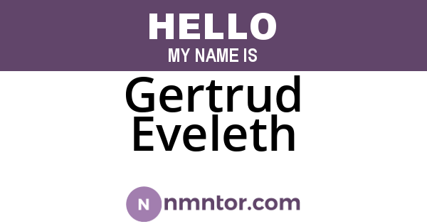 Gertrud Eveleth