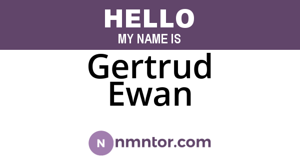 Gertrud Ewan