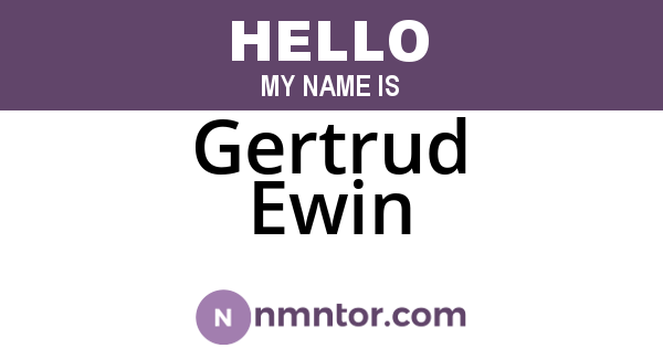 Gertrud Ewin