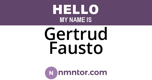 Gertrud Fausto