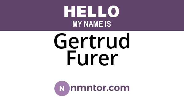 Gertrud Furer