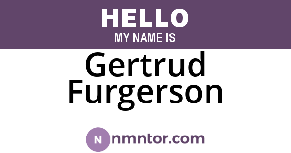 Gertrud Furgerson