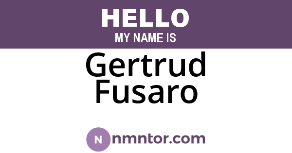 Gertrud Fusaro
