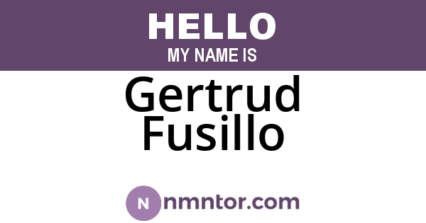 Gertrud Fusillo