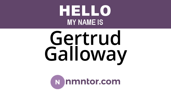 Gertrud Galloway