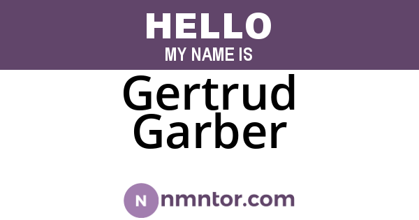 Gertrud Garber