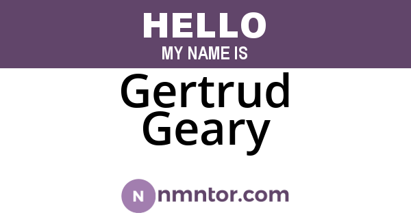 Gertrud Geary
