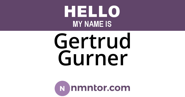 Gertrud Gurner