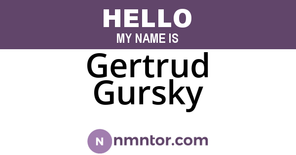 Gertrud Gursky
