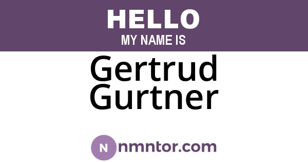 Gertrud Gurtner