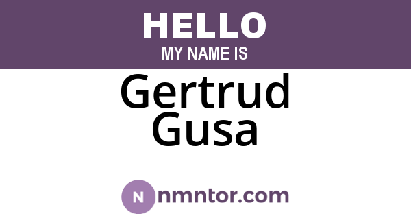 Gertrud Gusa