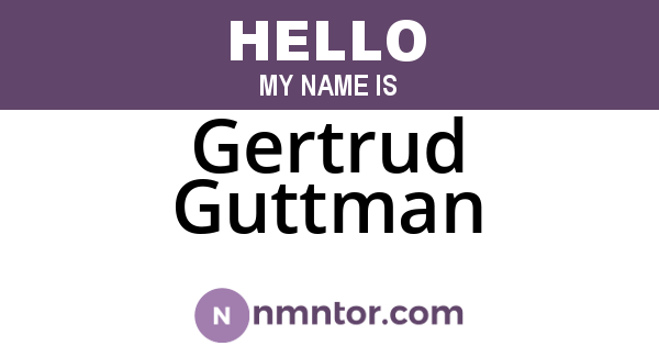 Gertrud Guttman