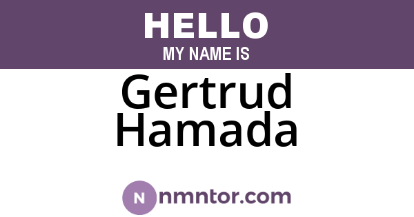 Gertrud Hamada