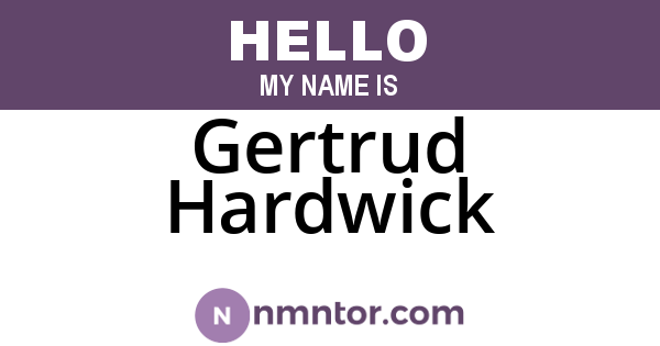 Gertrud Hardwick