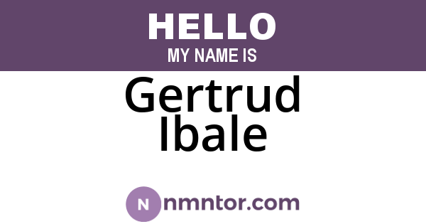 Gertrud Ibale