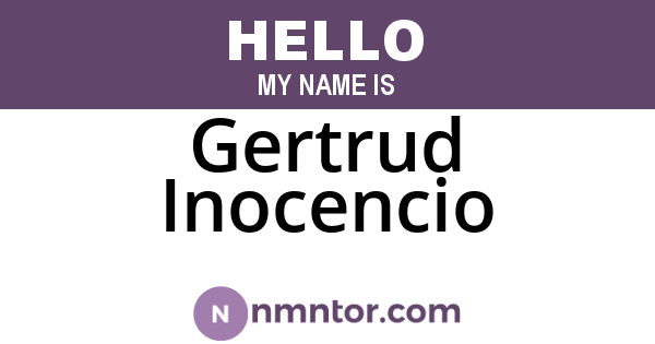 Gertrud Inocencio