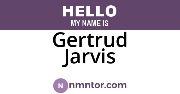 Gertrud Jarvis