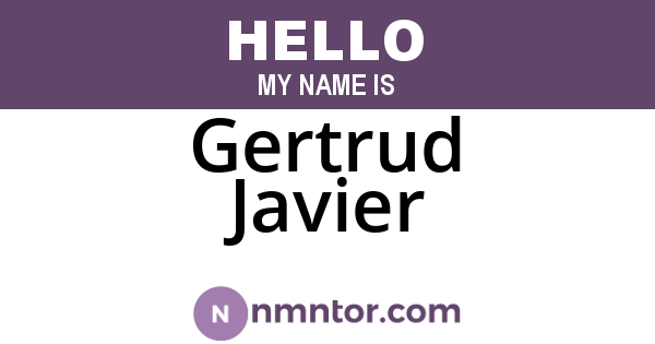 Gertrud Javier