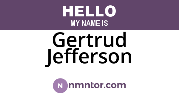 Gertrud Jefferson