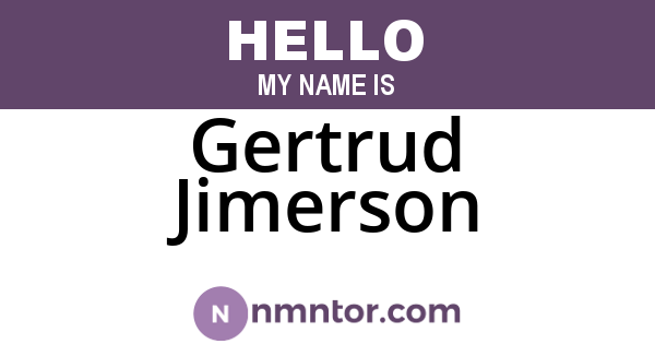 Gertrud Jimerson