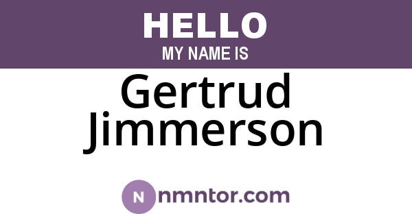 Gertrud Jimmerson