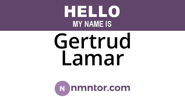 Gertrud Lamar