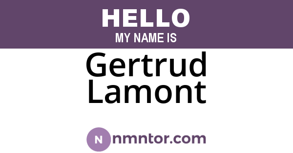 Gertrud Lamont