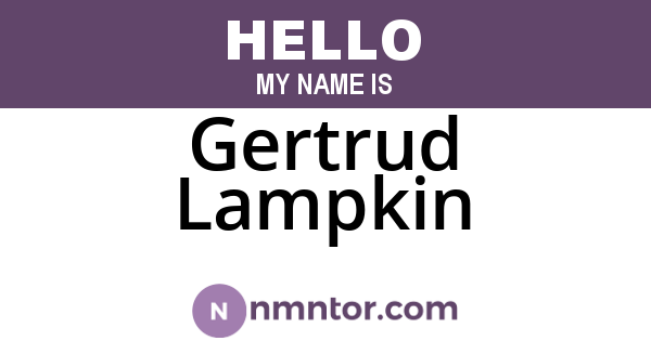 Gertrud Lampkin