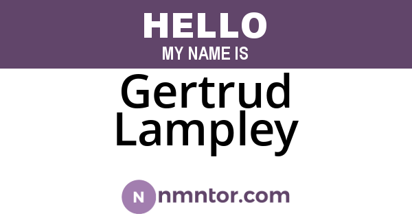 Gertrud Lampley