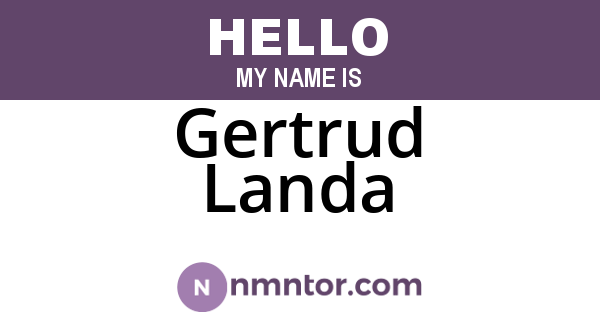 Gertrud Landa
