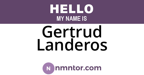Gertrud Landeros