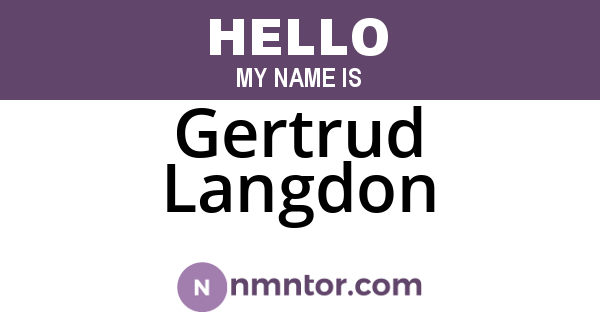 Gertrud Langdon
